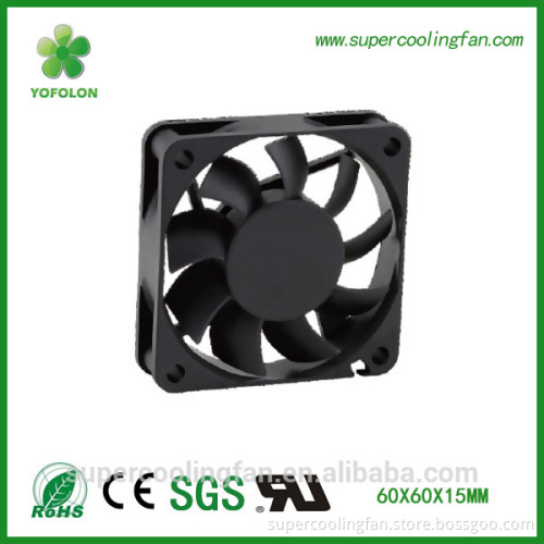 60x60x15mm 12v 24v dc cooling fan high flow low noise dc brushless fan